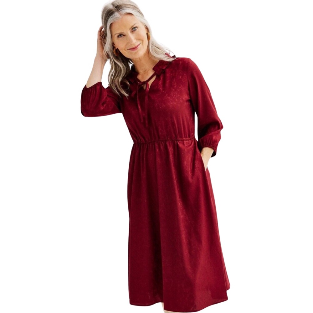 Croft & Barrow Ruffle Neck Dress SZ Medium NWOT - Picture 1 of 11